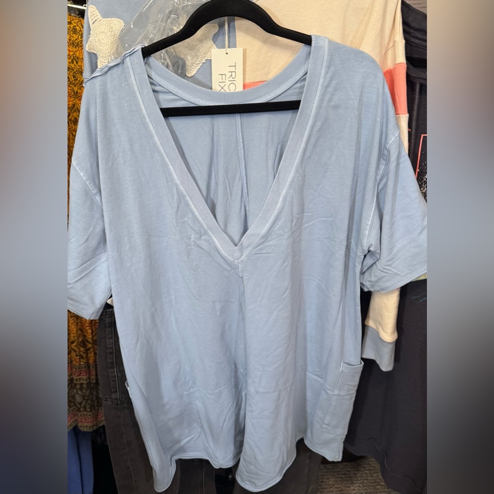 NWT Free People FP Movement Hot Shot Tee Romper - steel blue - Small, large, XL - Picture 8 of 10